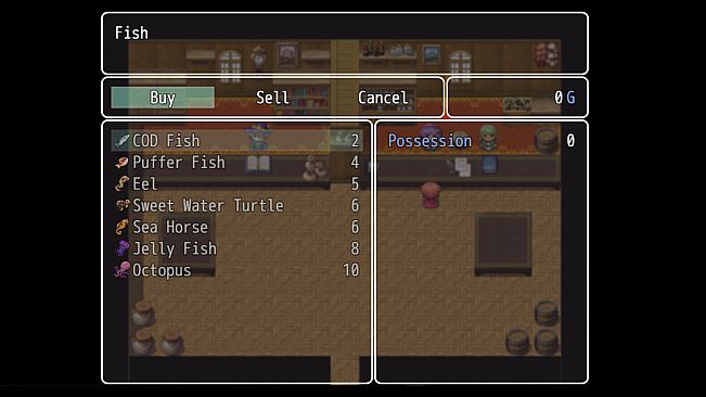 RPG Maker MZ - PIXELART FISH ICONS PACK