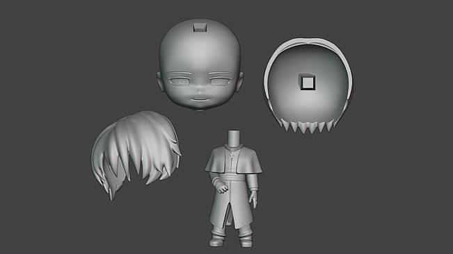 Tentacles Party With Nuns-Chibi 3D high poly(Benson)