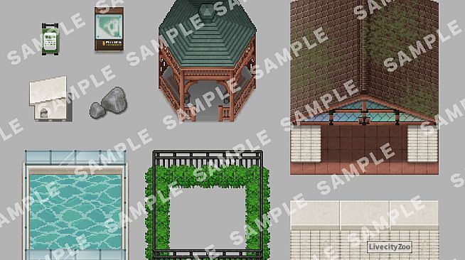 RPG Maker MV - SERIALGAMES LivingGoodCity Tileset - Small Zoo Set