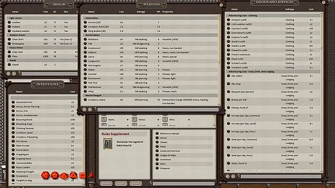 Fantasy Grounds - Sherwood: The Legend of Robin Hood