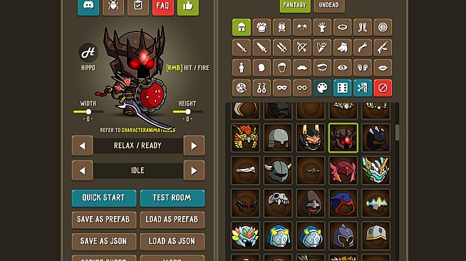 Fantasy Heroes: Character Editor & Sprite Sheet Maker