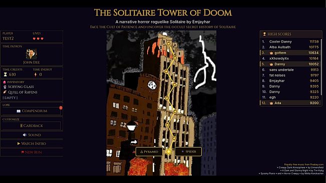 The Solitaire Tower of Doom