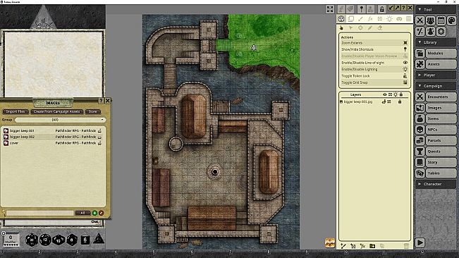 Fantasy Grounds - Pathfinder RPG - Pathfinder Flip-Mat - Bigger Keep