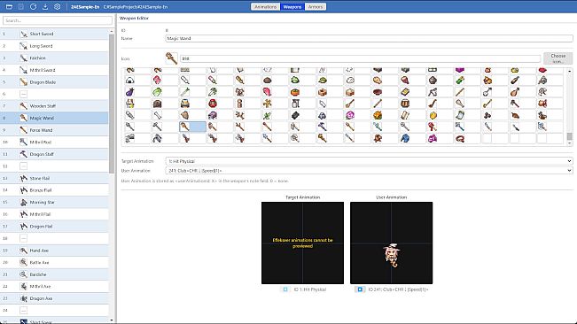 RPG Maker MZ - 2D Animation Editor