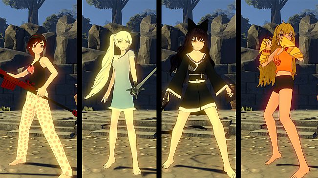RWBY: Grimm Eclipse - Team RWBY Pajamas Costume Pack