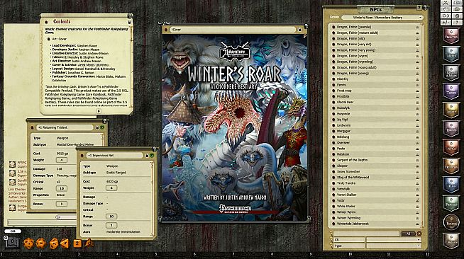 Fantasy Grounds - Winter’s Roar: Vikmordere Bestiary (PFRPG)