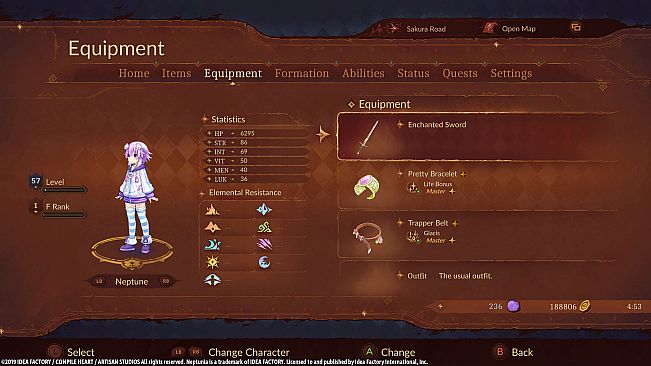 Super Neptunia RPG Enchanted Weapon Set