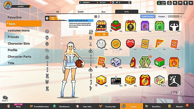 Freestyle2 - Winter Wolf Outfit Set (F)