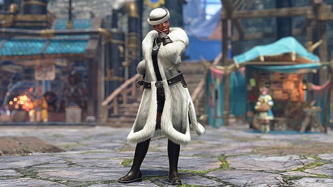 Monster Hunter Rise - "Fluffy Fur Belt" Hunter layered armor piece