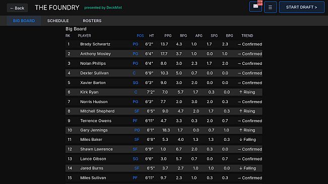Hardwood Basketball Manager