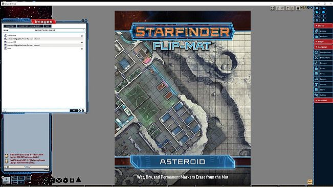 Fantasy Grounds - Starfinder RPG - Flip-Mat - Asteroid