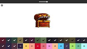 RETRO-PIXEL COLOR PALETTE: Color by Number