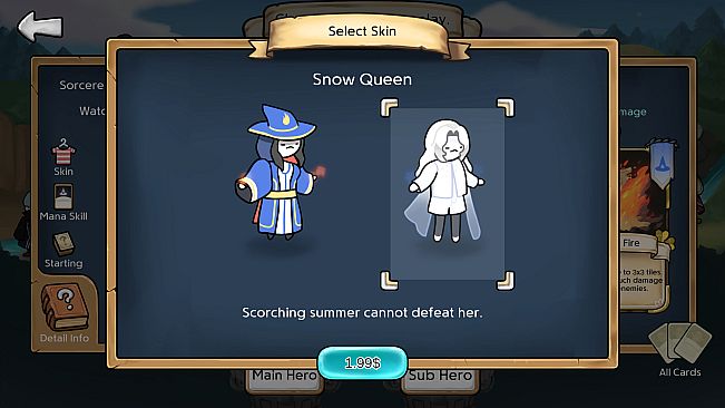 3 Minute Heroes - Snow Queen (Sorcerer Skin)