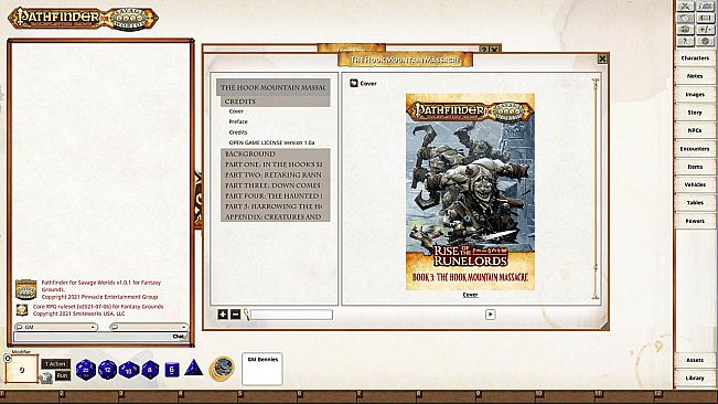 Fantasy Grounds - Pathfinder(R) for Savage Worlds: Rise of the Runelords! Book 3 - The Hook Mountain Massacre