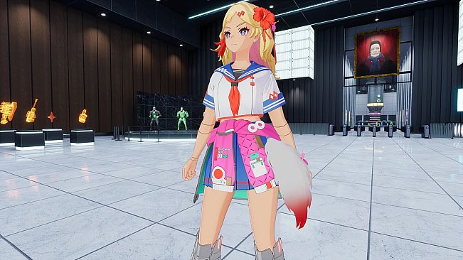 FULL METAL SCHOOLGIRL - Accessory: "Red-Tipped White Fox Tail"
