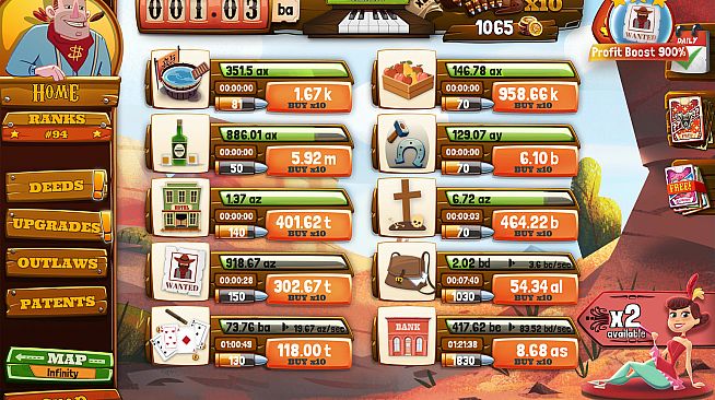 Wild West Saga: Idle Tycoon Clicker