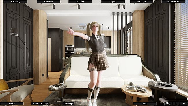 Virtual Girlfriend Lia - School Dress