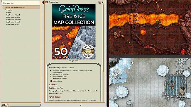 Fantasy Grounds - Map Collection - Fire & Ice