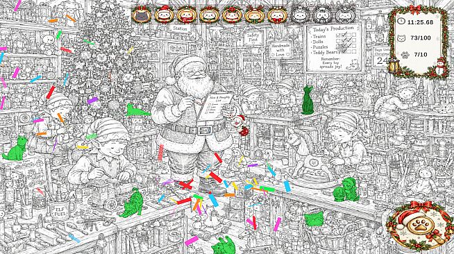Christmas Mystery: 100 Hidden Cats