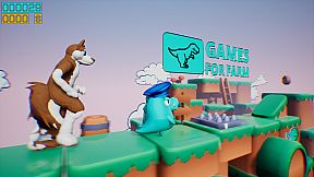 Dino running from a FURRY: GAMESFORFARM