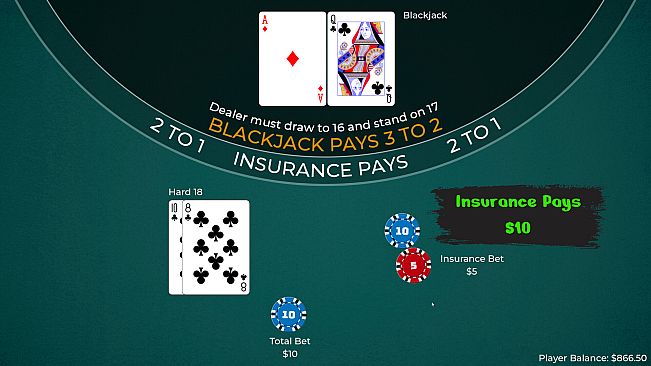 Player vs. Dealer Blackjack