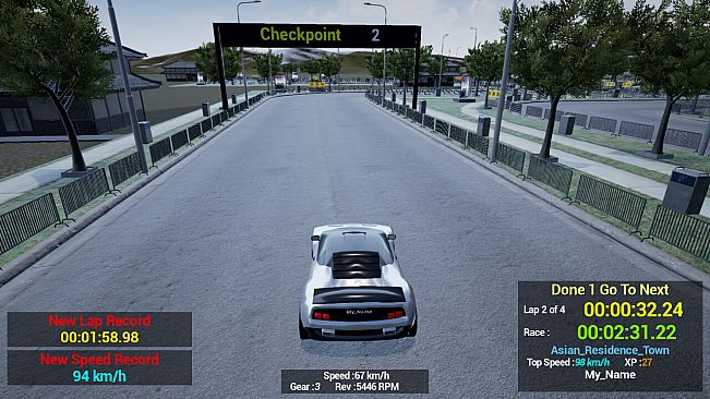 1980s & 90s Style - Retro Track Car Racer