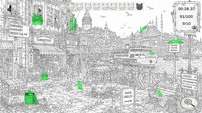 Zombie Mystery: 100 Hidden Cats