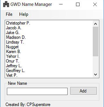 Galaxy Wide Domination - Name Manager