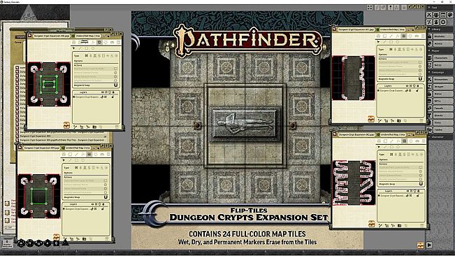Fantasy Grounds - Pathfinder RPG - Flip-Tiles - Dungeon Crypts Expansion