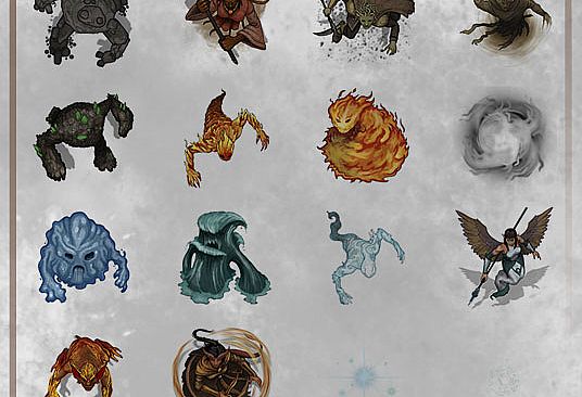 Fantasy Grounds - Top Down Tokens - Elementals