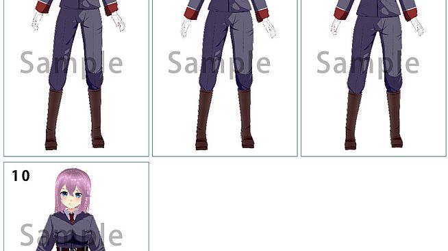 RPG Maker 3D Character Converter - Gee-kun-soft character 07 military uniform 2