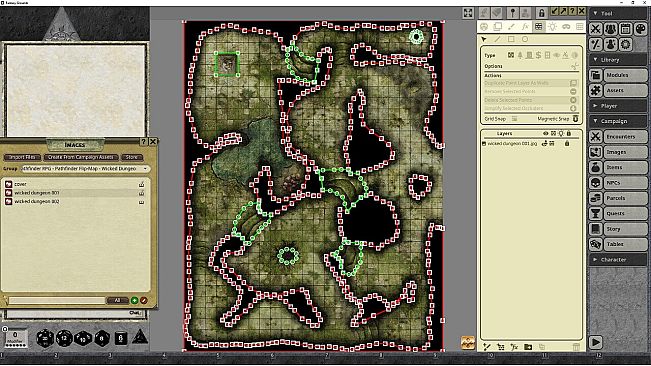 Fantasy Grounds - Pathfinder RPG - Pathfinder Flip-Mat: Wicked Dungeon