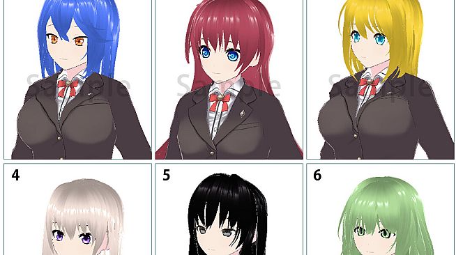 RPG Maker 3D Character Converter - Gee-kun-soft character 01 school uniform