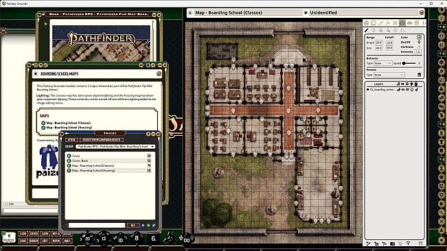 Fantasy Grounds - Pathfinder RPG - Pathfinder Flip-Mat: Boarding School
