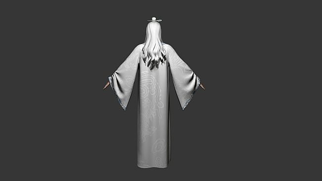 探灵笔记-小白（谢必安）·茶白春绸氅 (附送29999灵币)