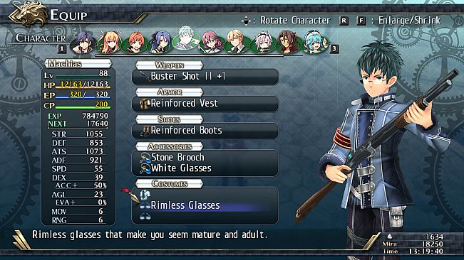 The Legend of Heroes: Trails of Cold Steel II - All Glasses