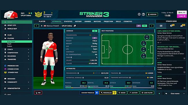Striker Manager 3 - Online Football Manager