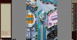 Fantasy Grounds - Starfinder RPG - Starfinder Flip-Mat - Space Station Promenade