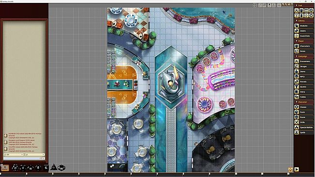 Fantasy Grounds - Starfinder RPG - Starfinder Flip-Mat - Space Station Promenade