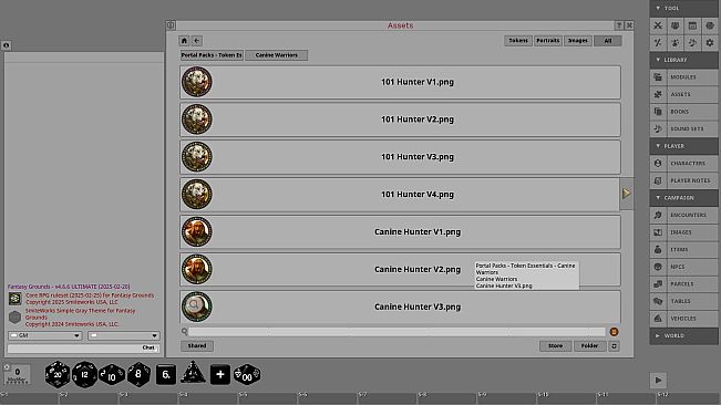 Fantasy Grounds - Portal Packs - Token Essentials: Canine Warriors