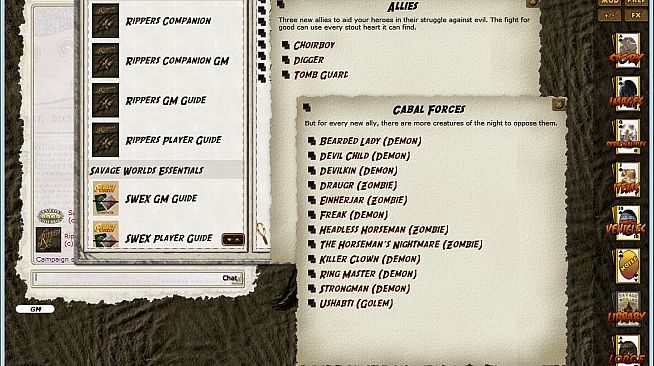 Fantasy Grounds - Rippers Companion (Savage Worlds)