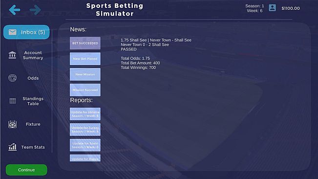Sports Betting Simulator