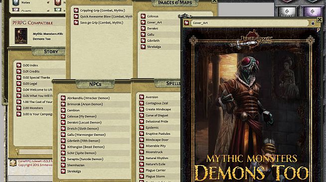 Fantasy Grounds - Mythic Monsters #35: Demons Too (PFRPG)