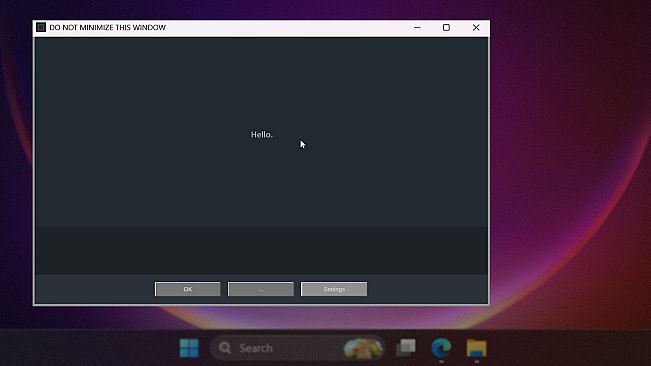 DO NOT MINIMIZE THIS WINDOW
