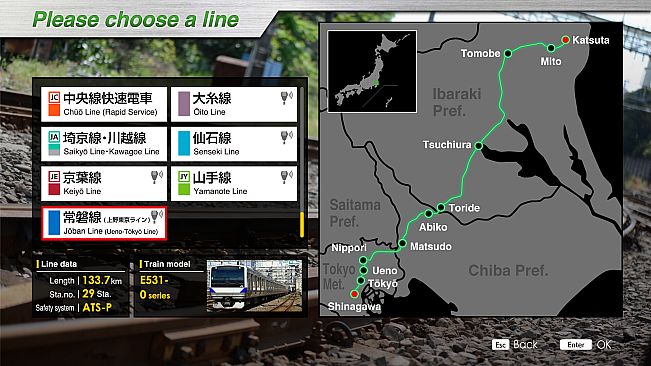 JR EAST Train Simulator: Joban Line (Shinagawa to  Katsuta) E531-0 series