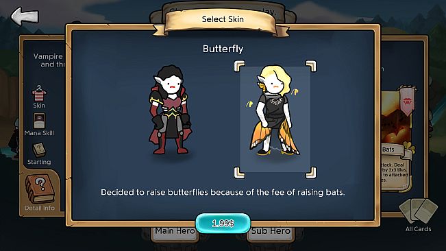 3 Minute Heroes - Butterfly (Vampire Skin)