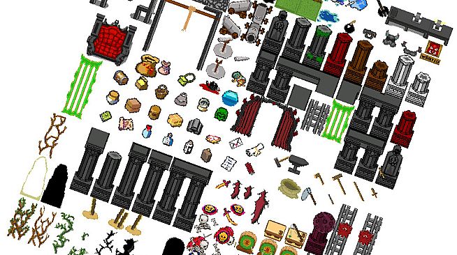 RPG Maker MZ - Pixel Pack 1 Characters - Faces - Tilesets