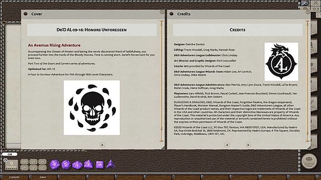 Fantasy Grounds - D&D Adventurers League 09-16 Honors Unforseen