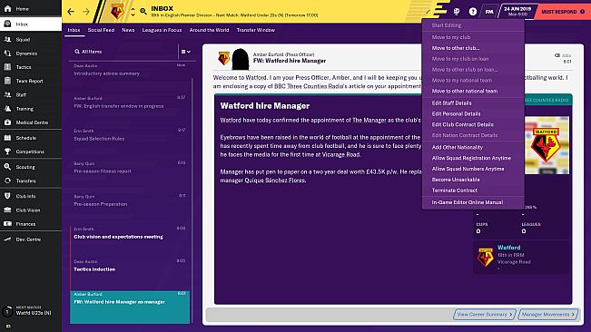 Football Manager 2020 In-game Editor