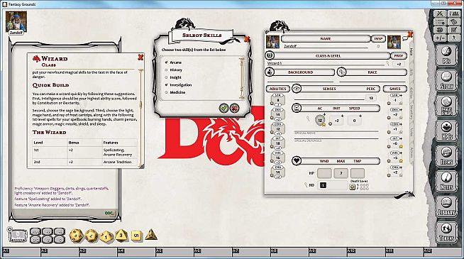 Fantasy Grounds - D&D Wizard Class Pack